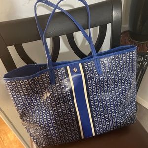 Tory Burch Blue Tote Handbag